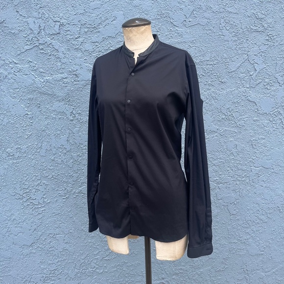 The Kooples Womens black shirt Minimalist Small Button down closet staple - Picture 1 of 13